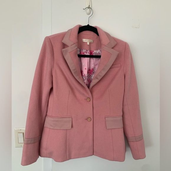 LoveShackFancy Lula blazer in powdered pink NWT XS - Picture 9 of 13